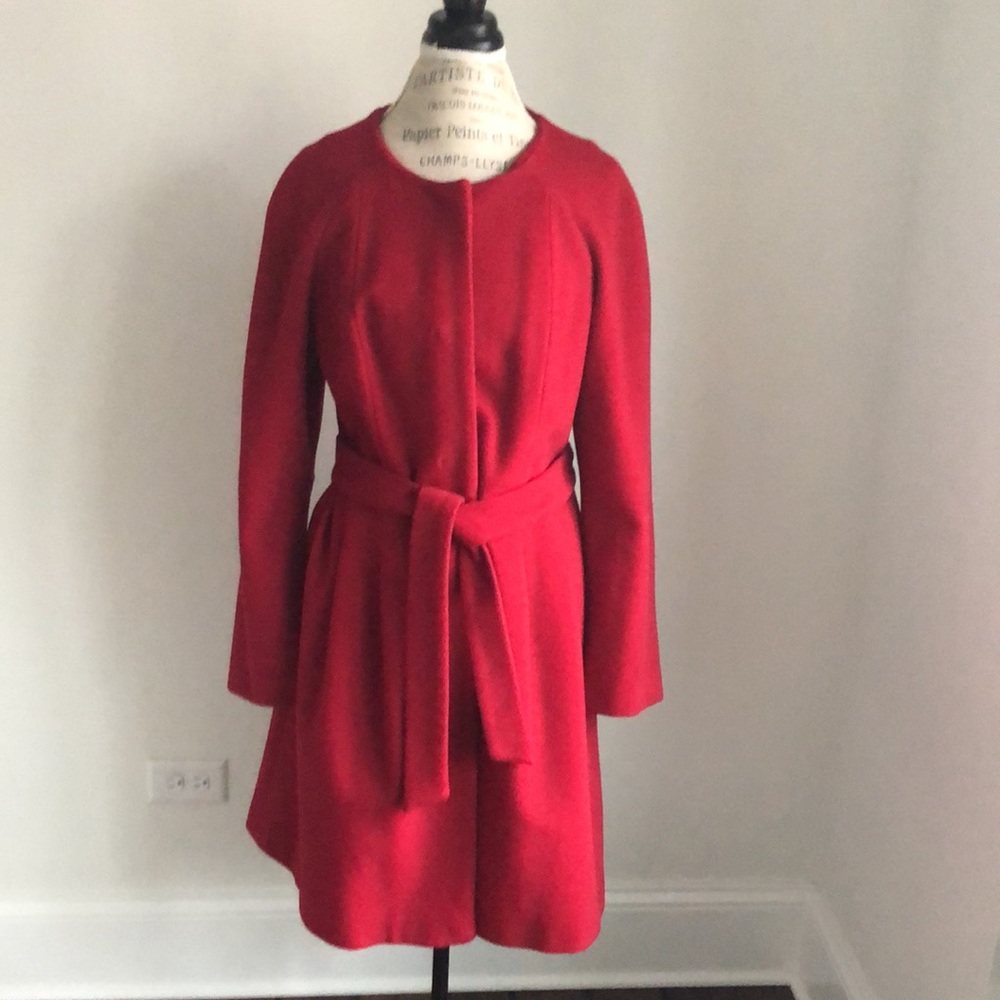 Alfani Red Belted Peacoat